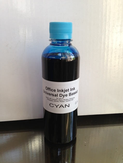 мастило ICS Universal Dye Based Cyan Ink – 0,5l (ALL BRANDS)